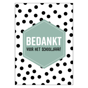 Kaart | Bedankt voor het schooljaar Mint