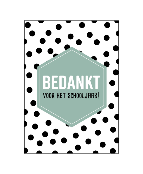 Kaart | Bedankt voor het schooljaar Mint