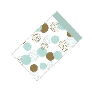 Kadozakjes dots mint en goud 12 x 19 cm | per 5 stuks