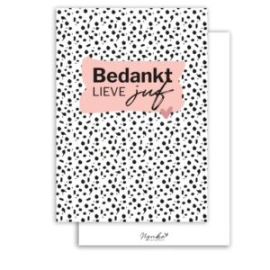 Kaart Bedankt Lieve juf