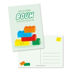 Kaart | Gefeliciteerd! Bouw er een leuk feestje van | Groen