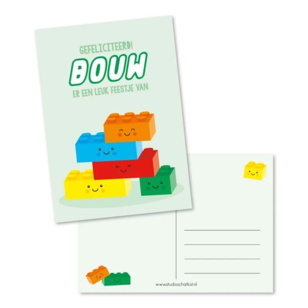 Kaart | Gefeliciteerd! Bouw er een leuk feestje van | Groen