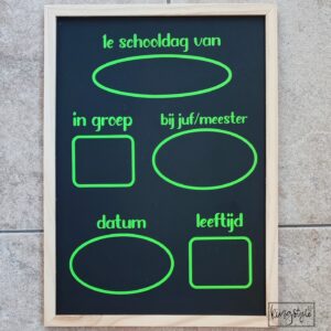 krijtbord eerste schooldag