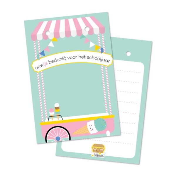 Sleutelhanger met kaart | Onwijs bedankt voor het schooljaar - Afbeelding 2