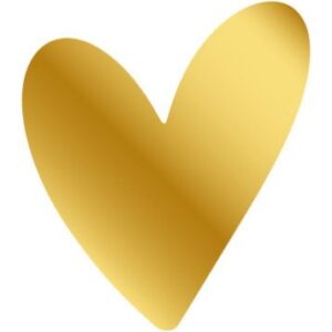 Sticker Hart goud | per 10 stuks