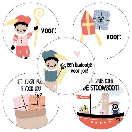 Kado stickers Sinterklaas