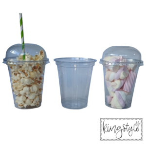 Transparante plastic traktatie beker 300 ml | per 5 stuks