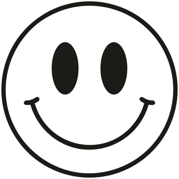 Strijkapplicatie smiley blij happy