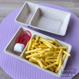 Patatbakjes Frietbakjes suikerriet groot | per 5 stuks