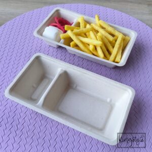 Patatbakjes Frietbakjes suikerriet medium | per 5 stuks