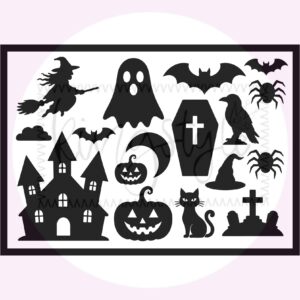 Stickervel halloween stickers