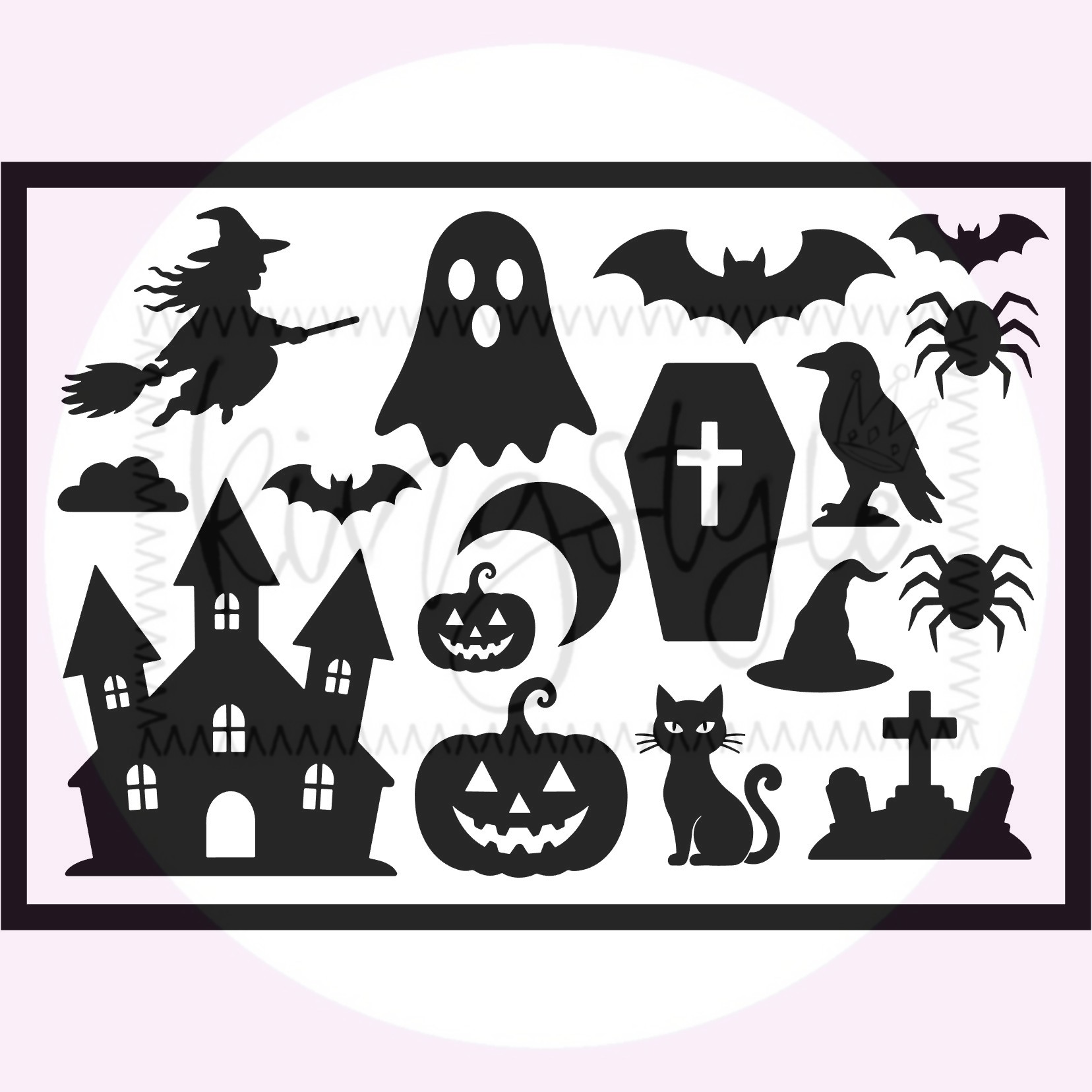 Stickervel halloween stickers